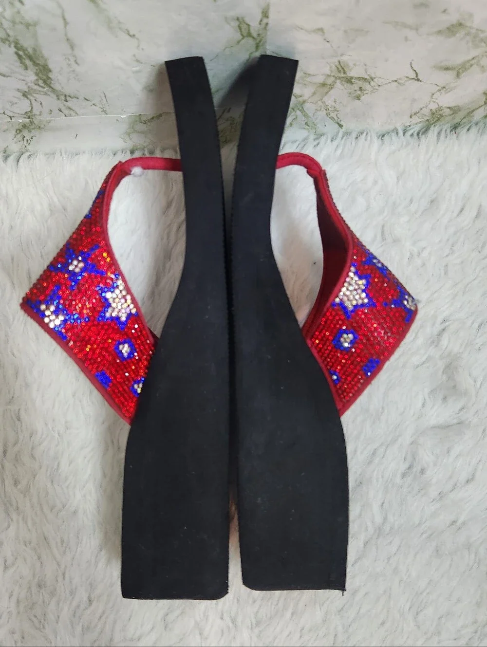 MIXIT Beaded Stars Platform Sandals